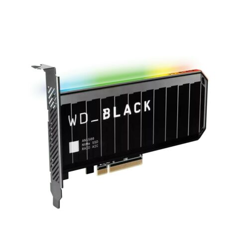 WD BLACK 4TB AN1500 NVMe Internal Gaming Solid State Drive SSD Add In Card Gen3 PCIe Up to 6500 MB WDS400T1X0L
