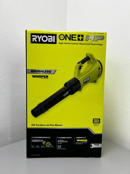 RYOBI ONE+ HP 18V Brushless Whisper Series 130 MPH 450 CFM Cordless Battery Leaf
